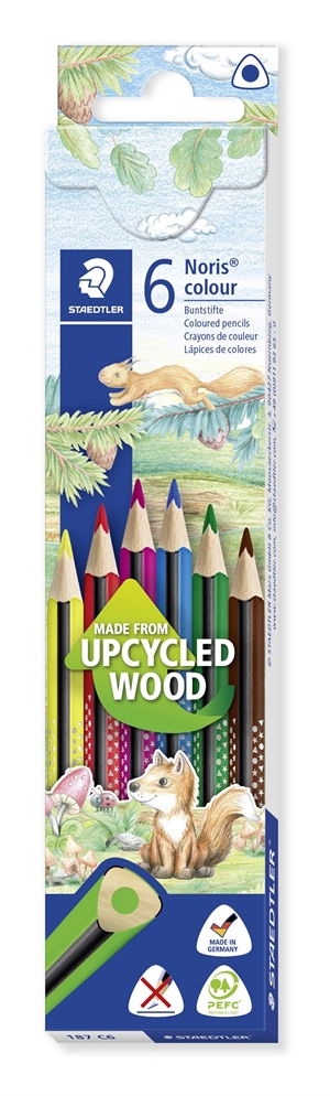 Staedtler barvni svin?nik Noris Upcycled Wood trikotni (6)